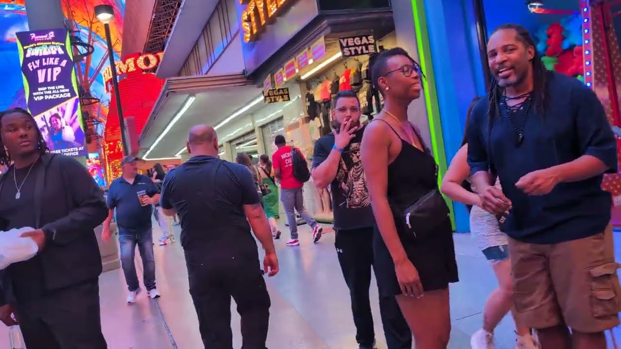 Walking Fremont Street Las Vegas 8/9/2025