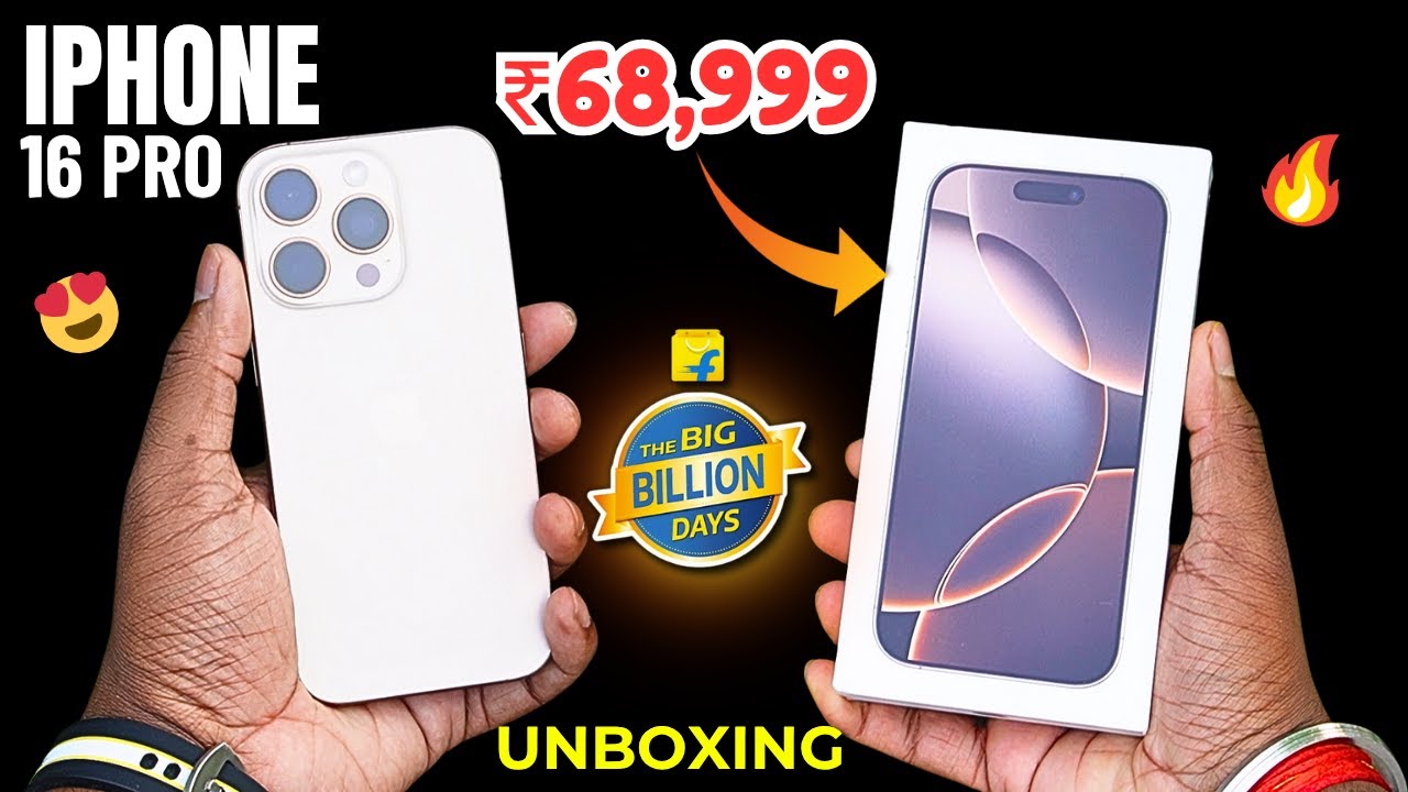 Iphone 16 Pro From Flipkart BBD at ₹68,999 Only 😍| Unboxing 🔥