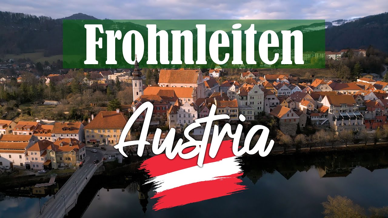 Frohnleiten Hauptplatz & Pfarrkirche - 4K Drone Video - Church & Town Centre Steiermark Austria