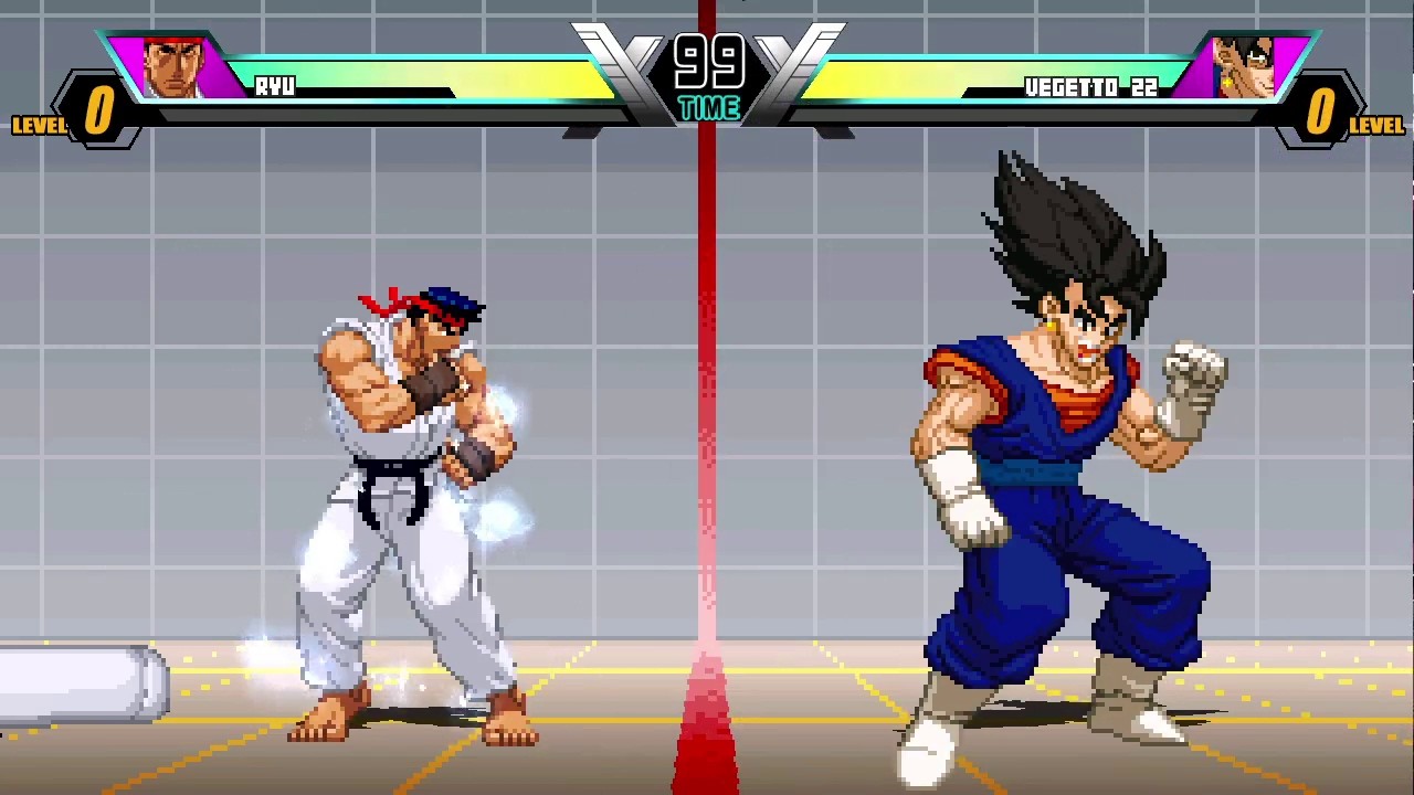 Ryu vs Vegetto Z2i | Martial Arts vs Saiyan Fusion | Jump Force MUGEN v6 Showdown
