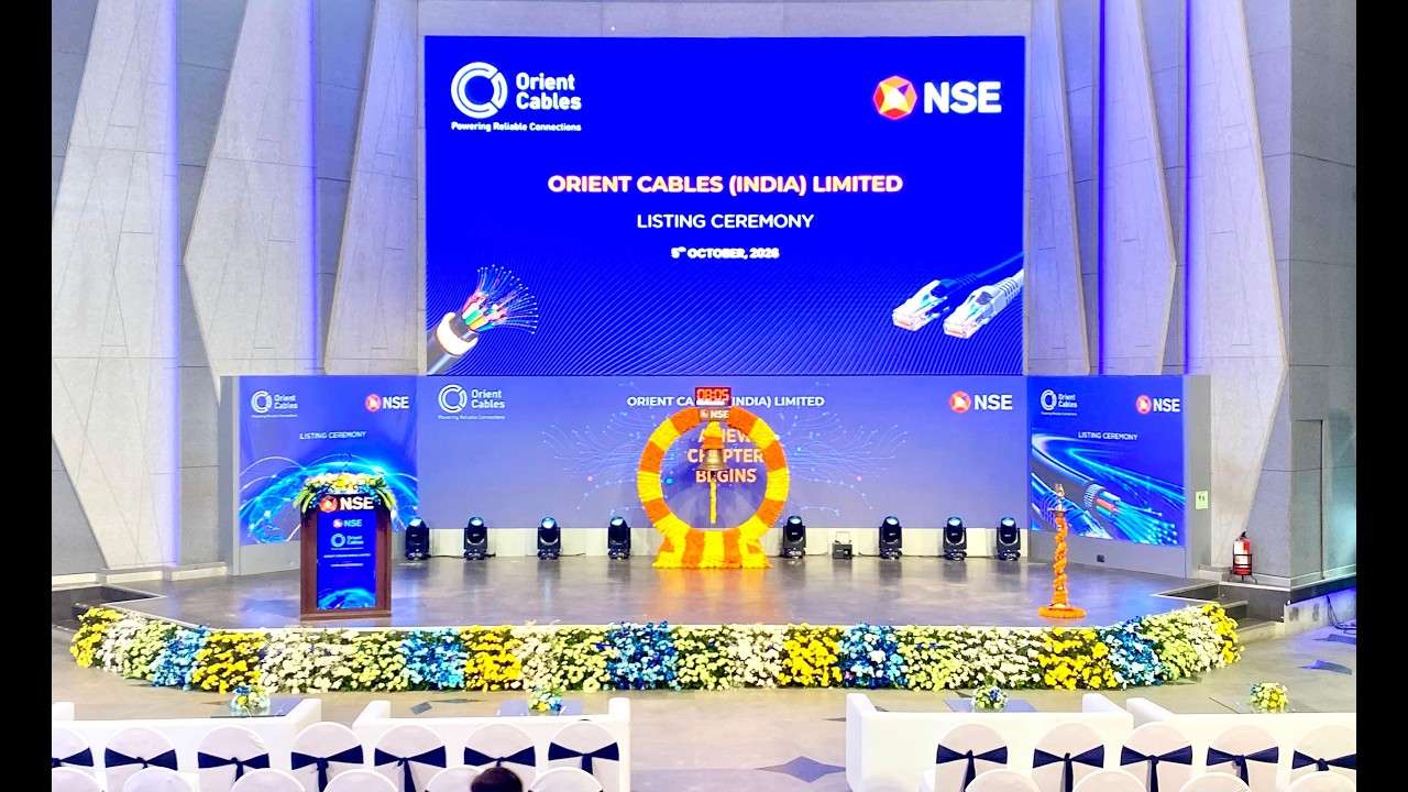 Listing ceremony of Orient Cables (India) Limited