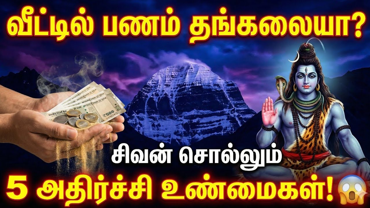 வீட்டில் பணம் தங்கலையா? சிவன் சொல்லும் 5 அதிர்ச்சி உண்மைகள்! 😱💰