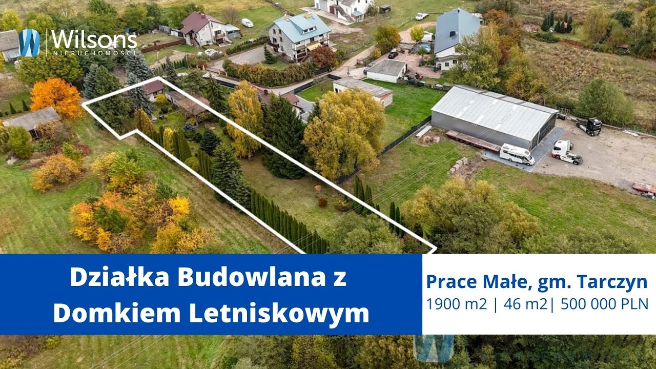 DZIAŁKA BUDOWLANA + DOMEK LETNISKOWY 💰 500 000 PLN