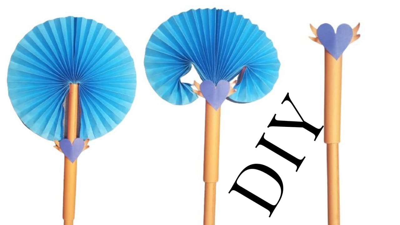 How to make paper fan/Fan making with paper/paper fan/Handmade paper fan/fan/paper craft/DIY/craft