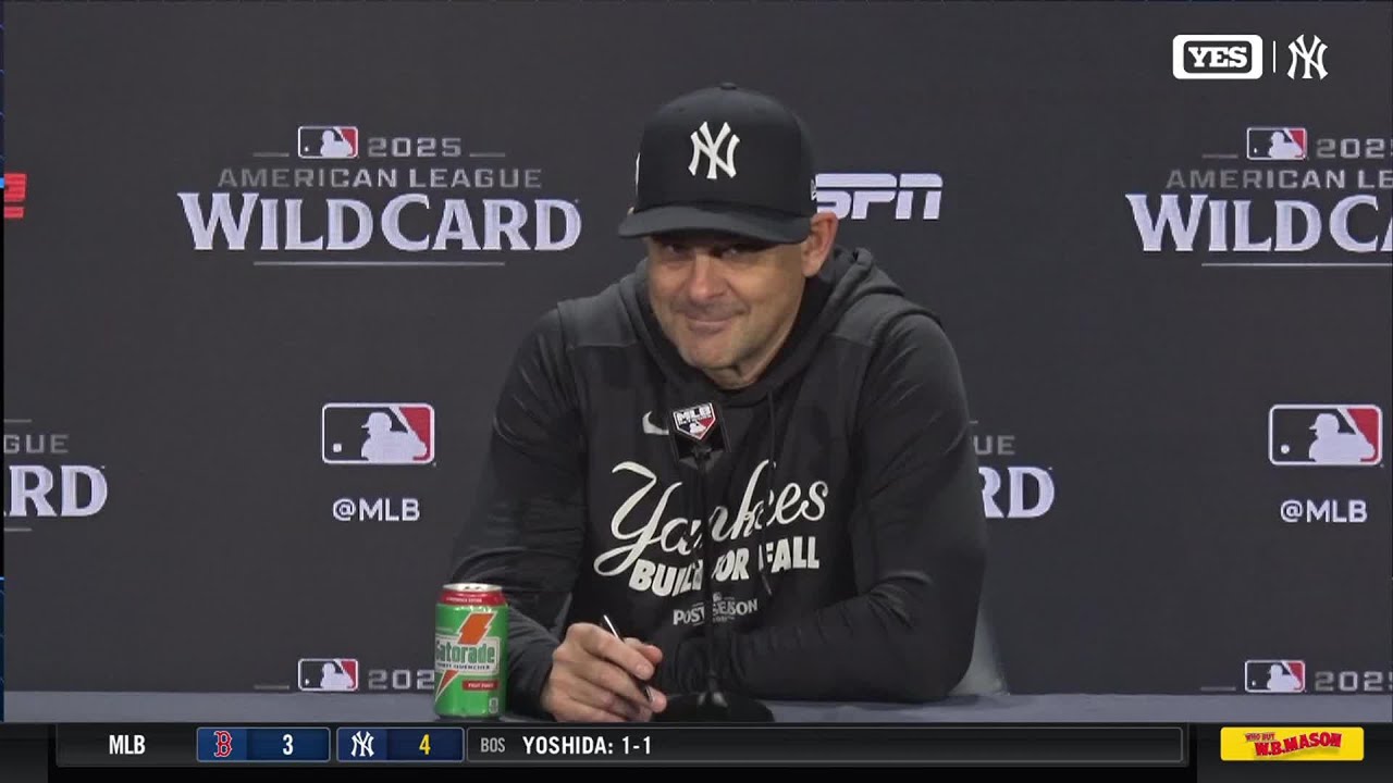 Aaron Boone on clutch Game 2 win, who will start Game 3