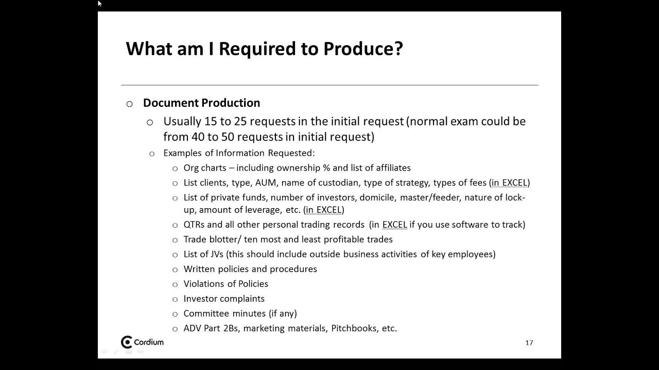 Navigating the SEC Examination Process Webinar