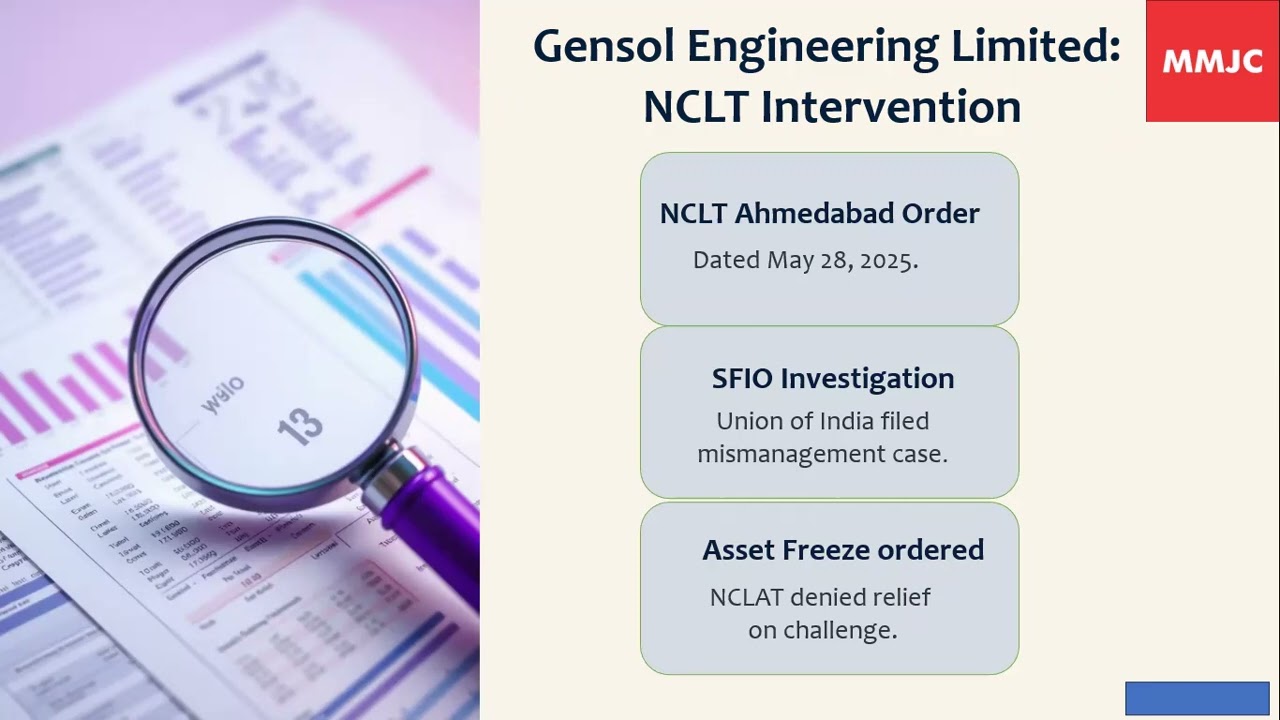 MMJC Update | NCLT Order: Gensoal Engineering | LLP Adjudication Statistics