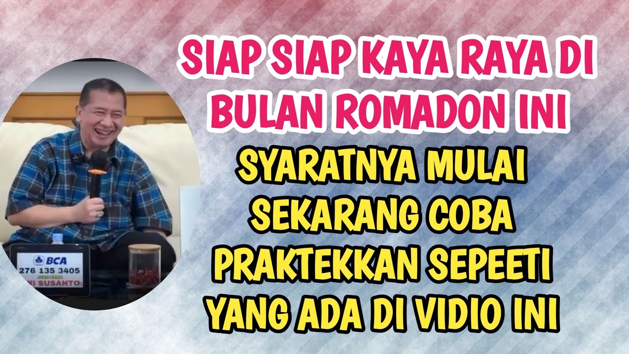 TONTON DULU SAMPAI SEKESAI❗BARU PRAKTEKKAN BAGAIMANA KAYA DENGAN MUDAH..#ilmurday #hajidwisusanto 