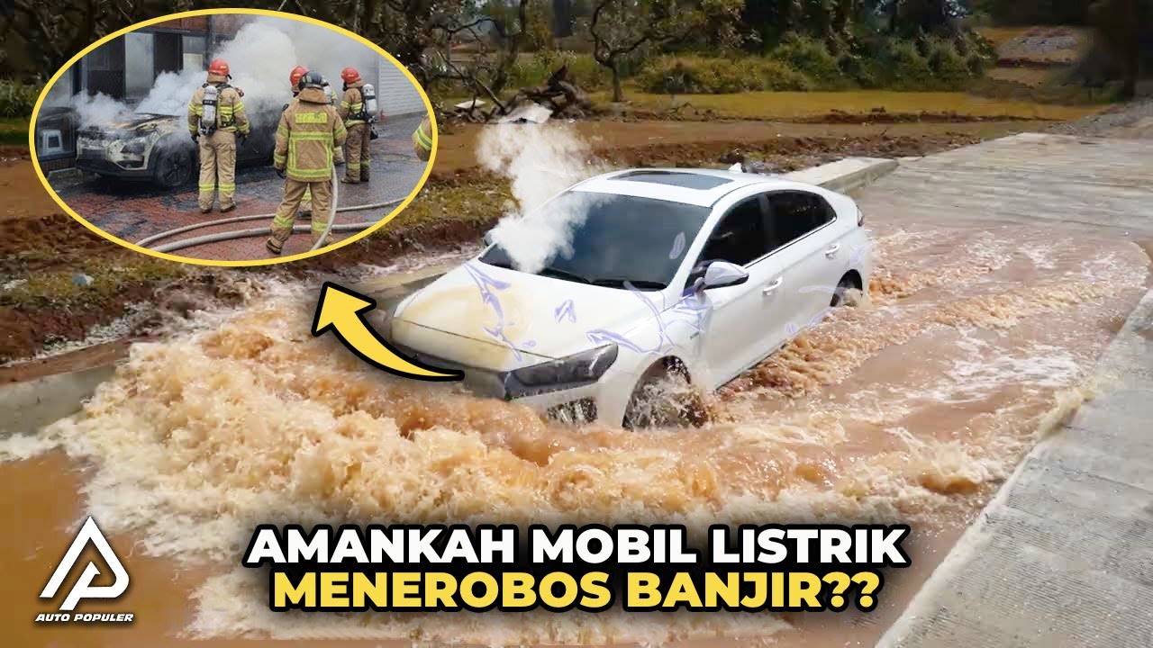 Begini Jadinya Jika Mobil Listrik Menerobos Banjir!