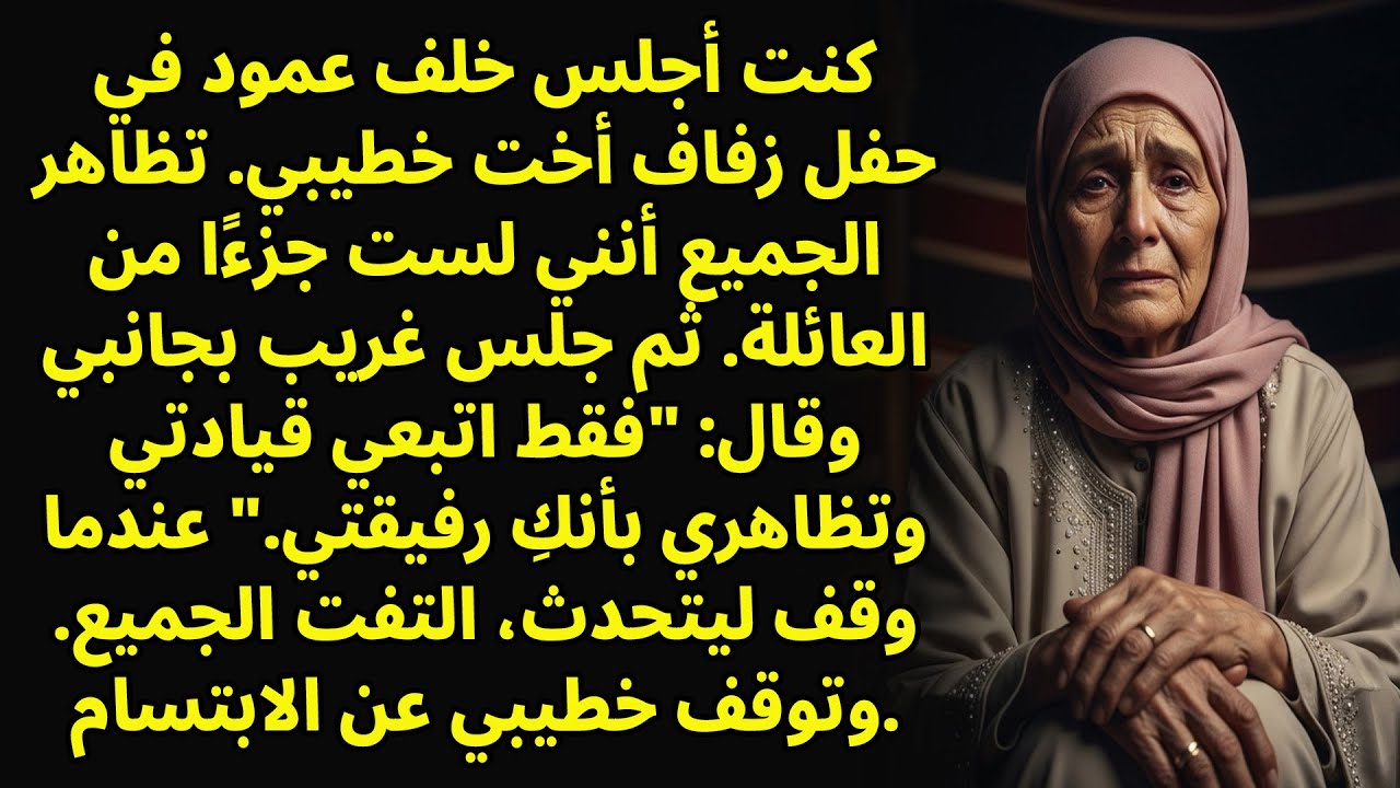 أجبرني خطيبي على الجلوس وحيدة خلف عمود في حفل زفاف أخته، إلى أن أمسك غريب بيدي...
