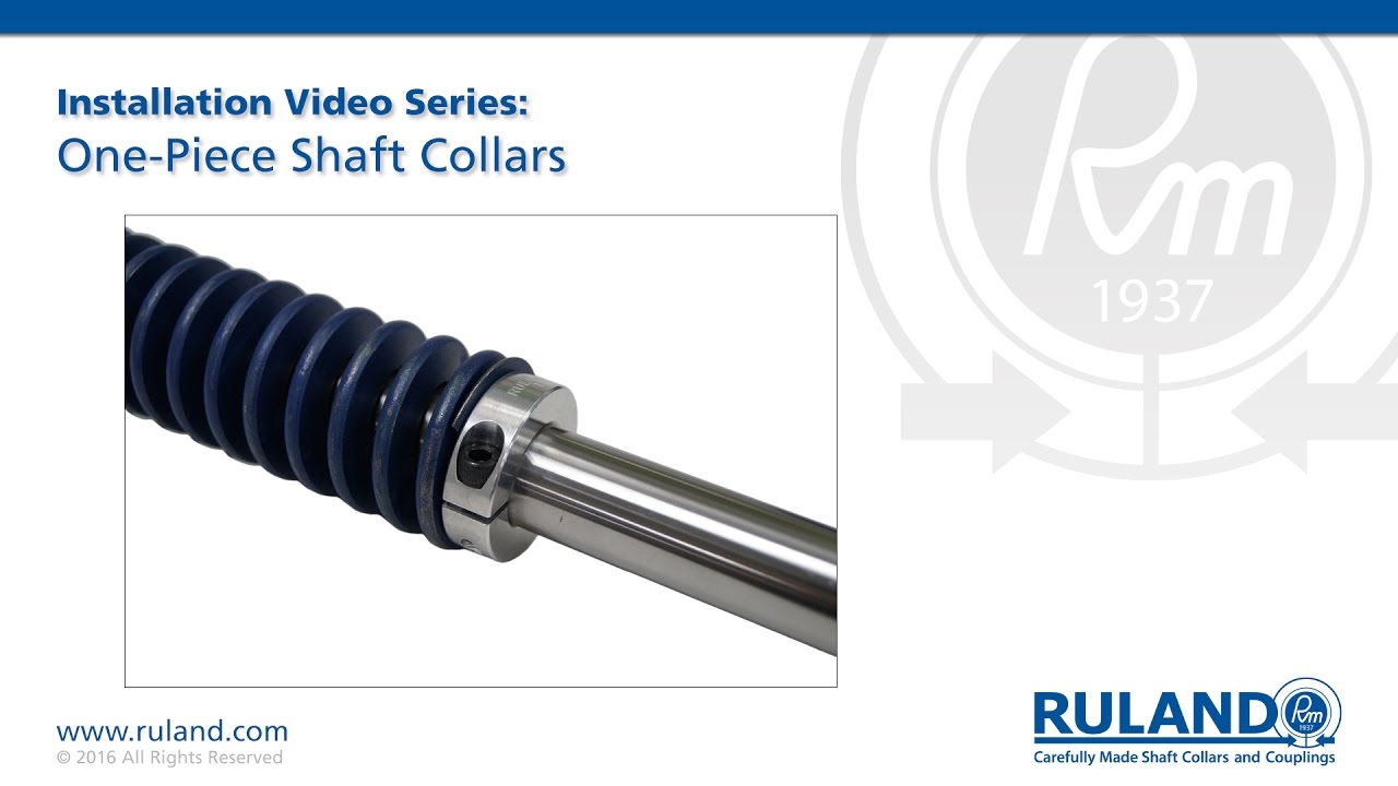 How to Install a One-Piece Shaft Collar | Ruland