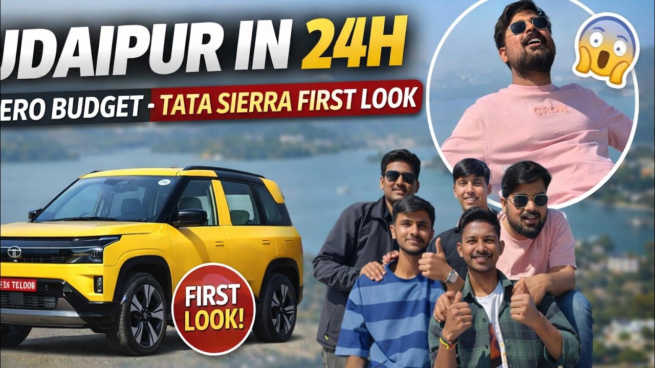 I Found The NEW Tata Sierra in Udaipur! 😱 | Full Day Travel Vlog 🇮🇳