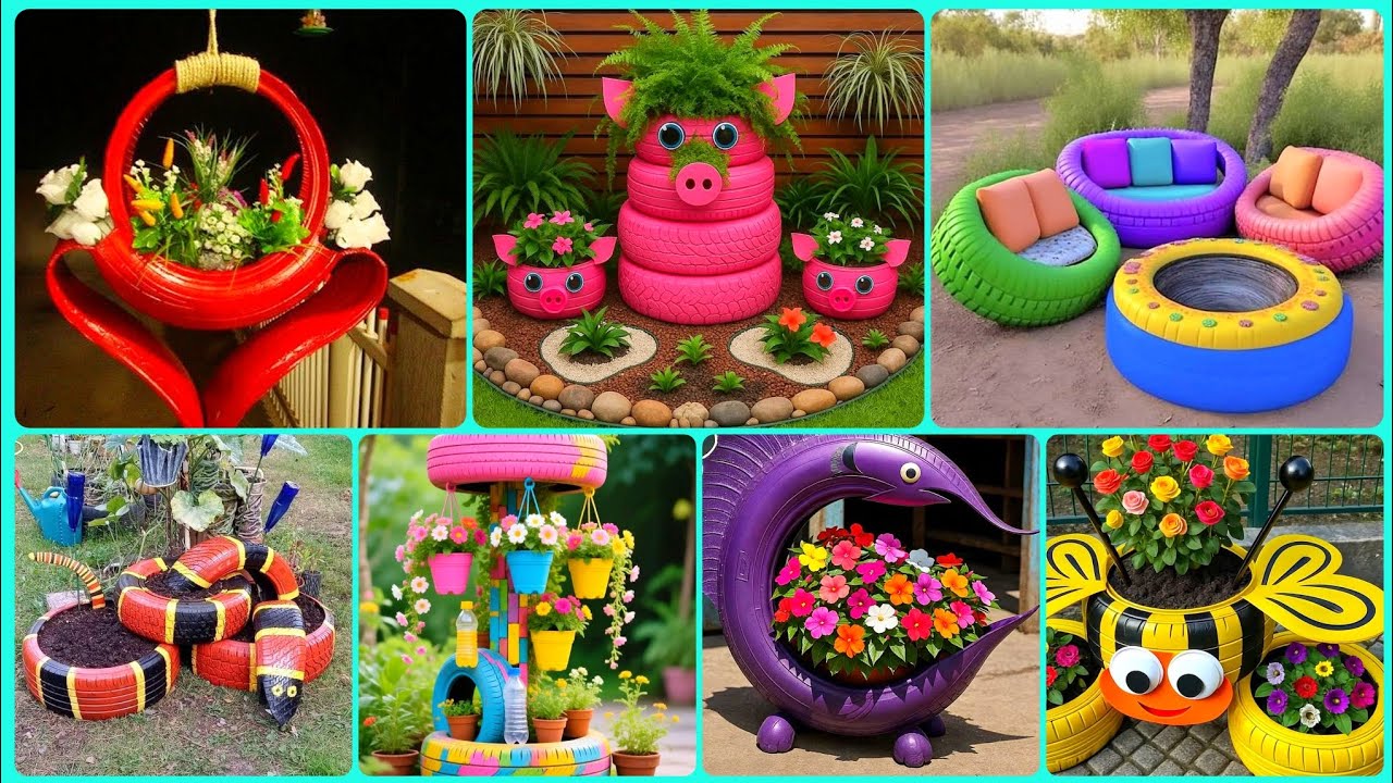 Brilliant DIY Garden Ideas with Old Tires | Creative Tire Planters & Outdoor Decor Inspiration 2026