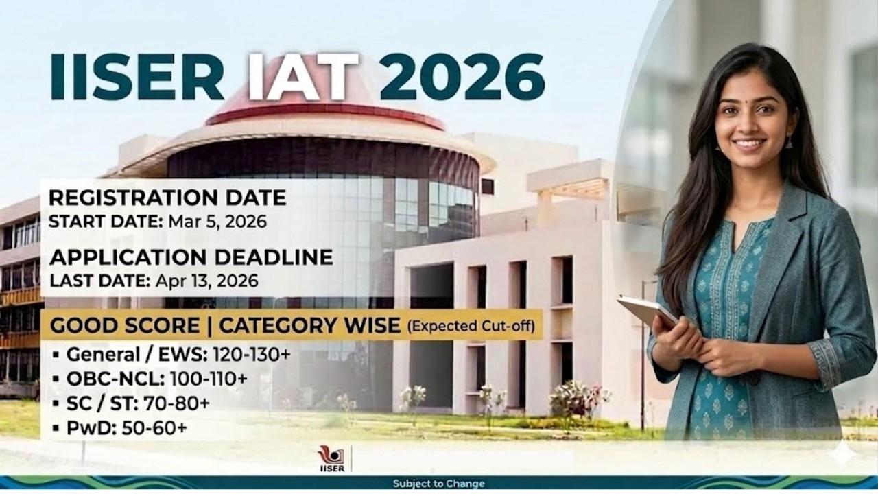 IISER IAT 2026 Registration Date and Application Deadline || Good Score: Category Wise#iat2026#iiser