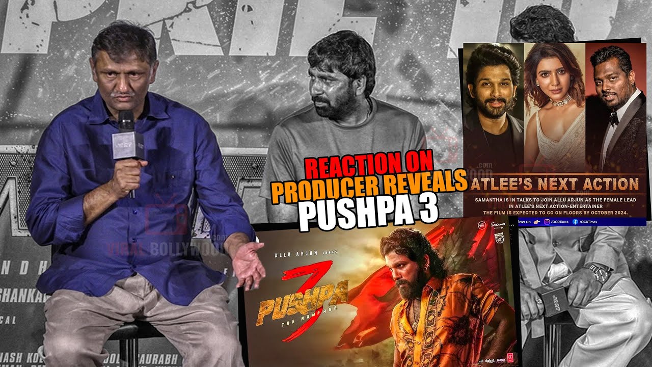 Mythri Movie Producer Reveals Pushpa 3 Shooting | Atlee and Allu Arjun Movie