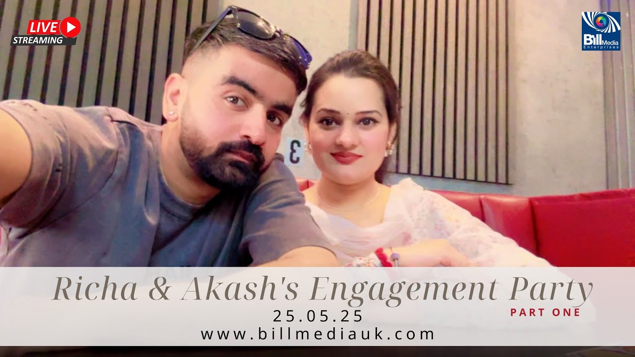 Richa & Akash's Engagement Party | Live Celebration  | Part One | Bill Media Enterprises