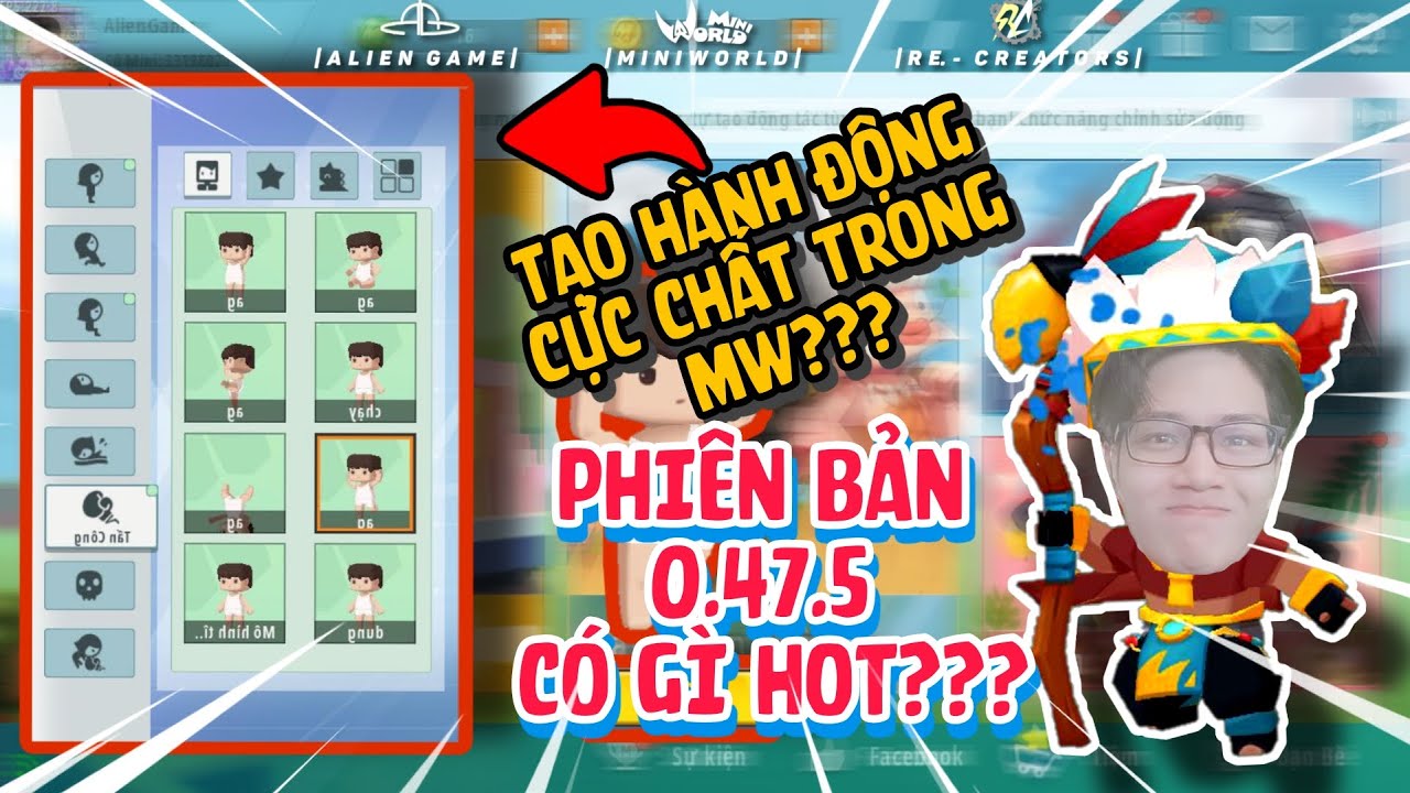 CÁCH TẠO HÀNH ĐỘNG CỰC CHẤT TRONG MINI WORLD*PHIÊN BẢN 0.47.5 !?!