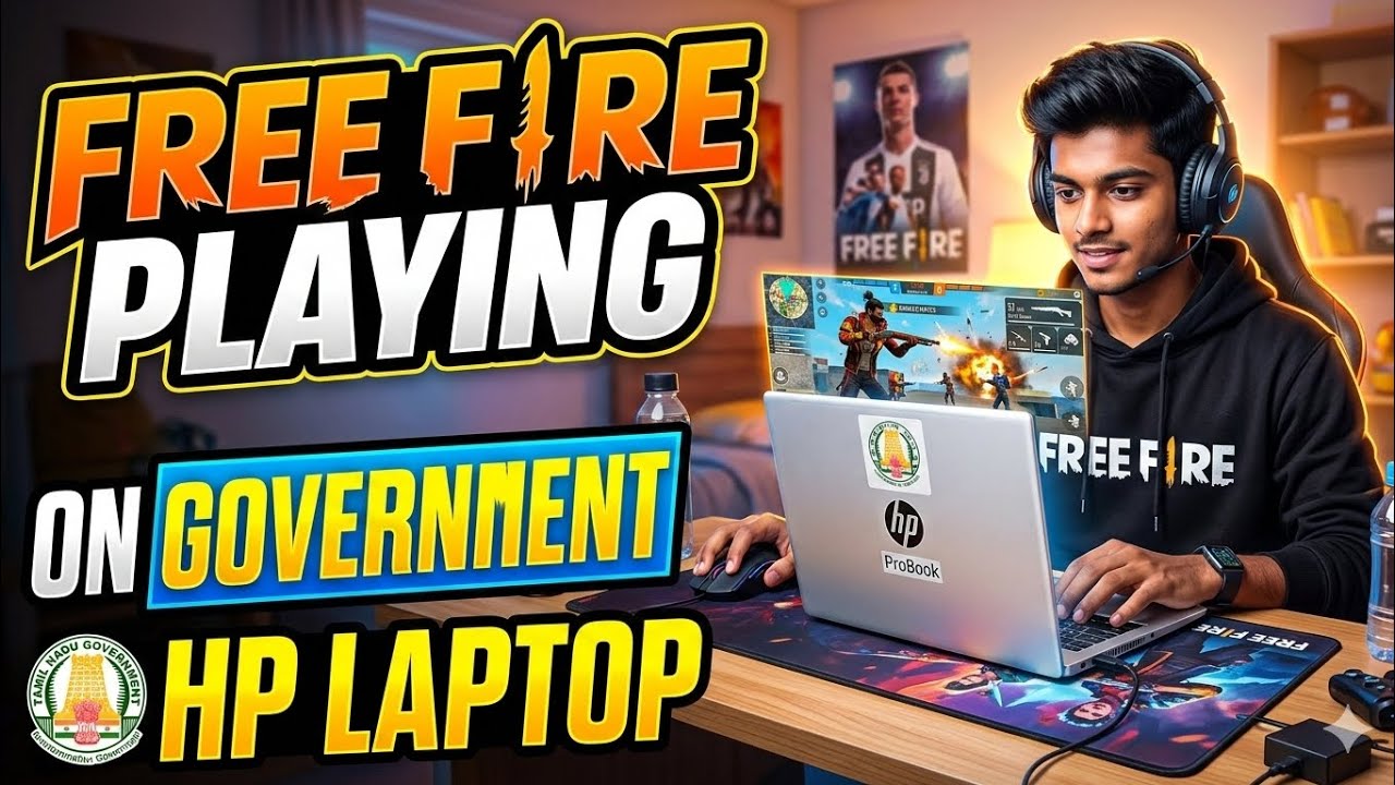 Free fire playing on tn government laptop #freefire#freefiretamil#hplaptop#freefiretamil#gaming