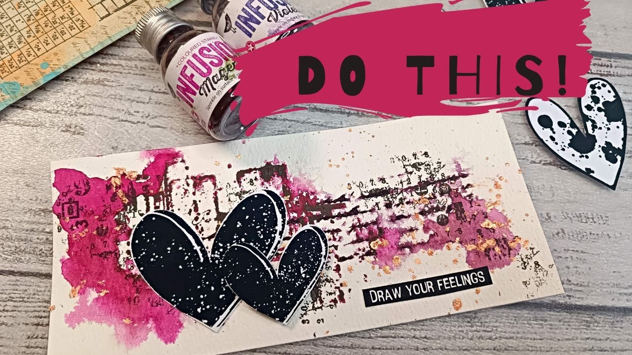 One of the best stamping tricks-  art journal