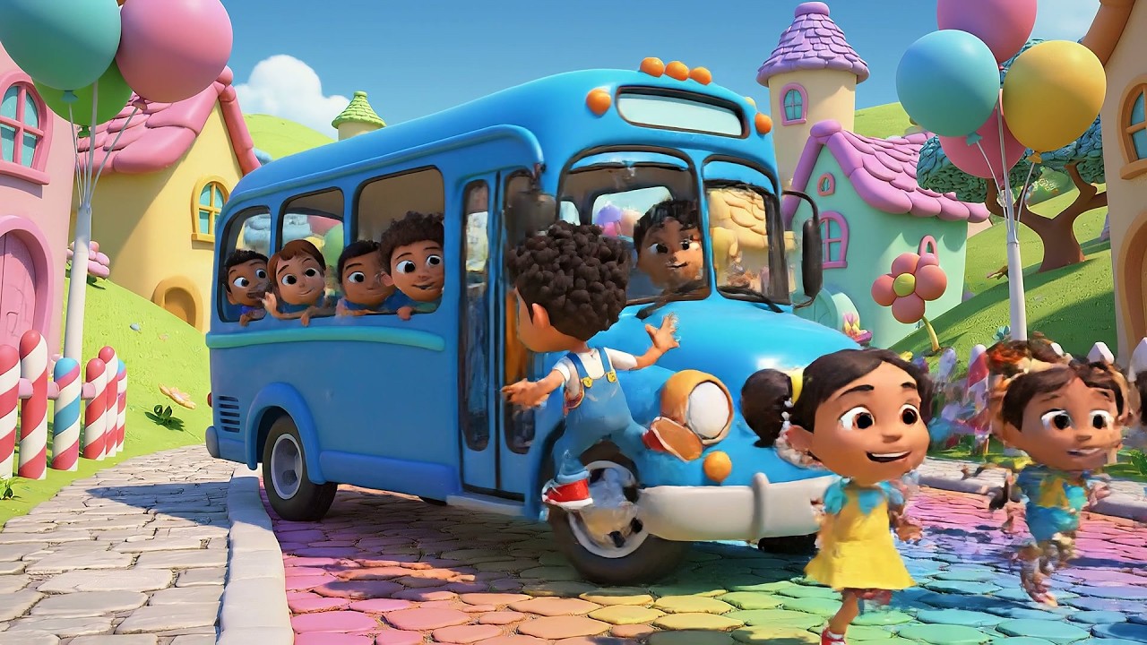 El Pequeño Autobús Azul Hace Bip Bip Baa | Canciones de Transportes y Animales
