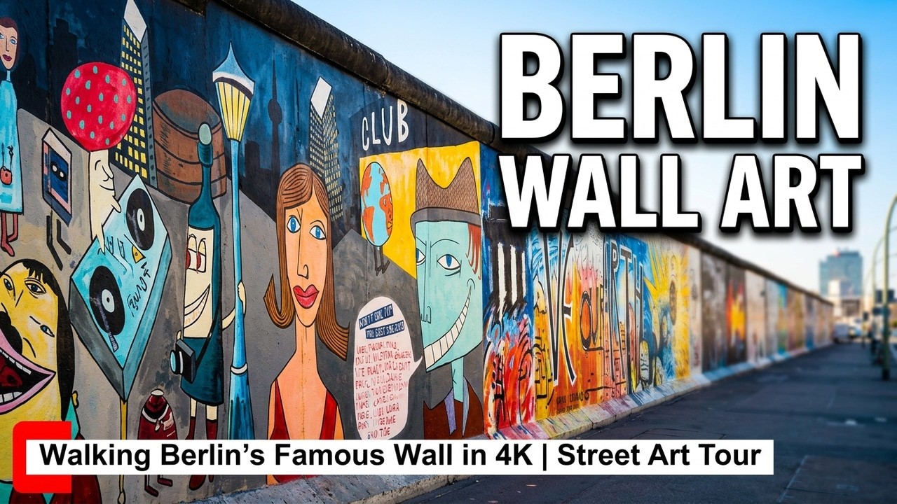 Berlin Wall - Walking tour in 4K