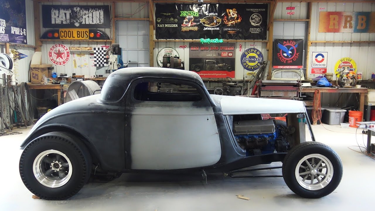 34 Ford Coupe Street Rod Build - More Hood Work