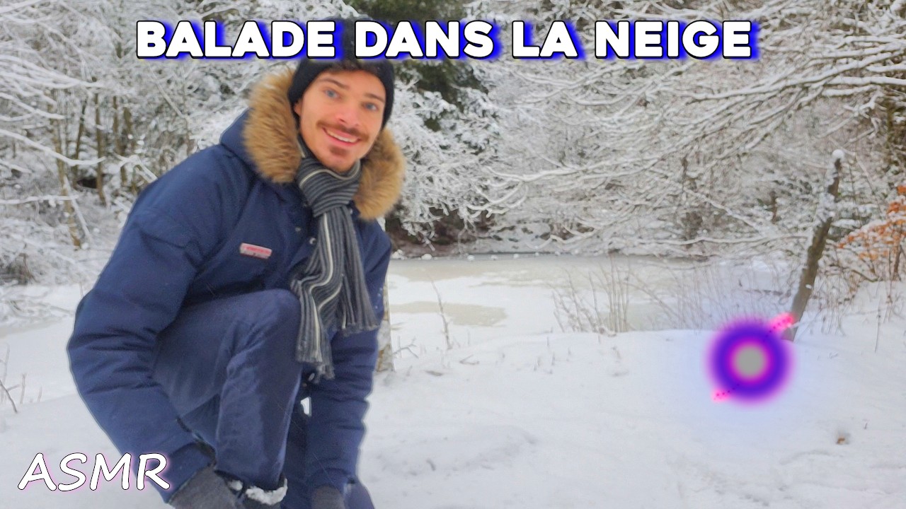 ✨ASMR - Une BALADE hivernale en MONTAGNE : Neige, Forêt, Étang gelé ❄️☃️❤️ (Chuchotements) 😴