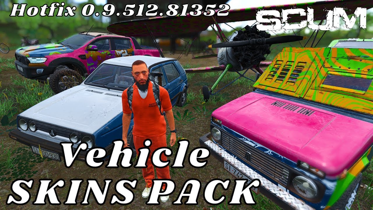 SCUM: Novo HOTFIX 0.9.512.81352 e PACK pintura VEÍCULOS! #scum #scumgameplay