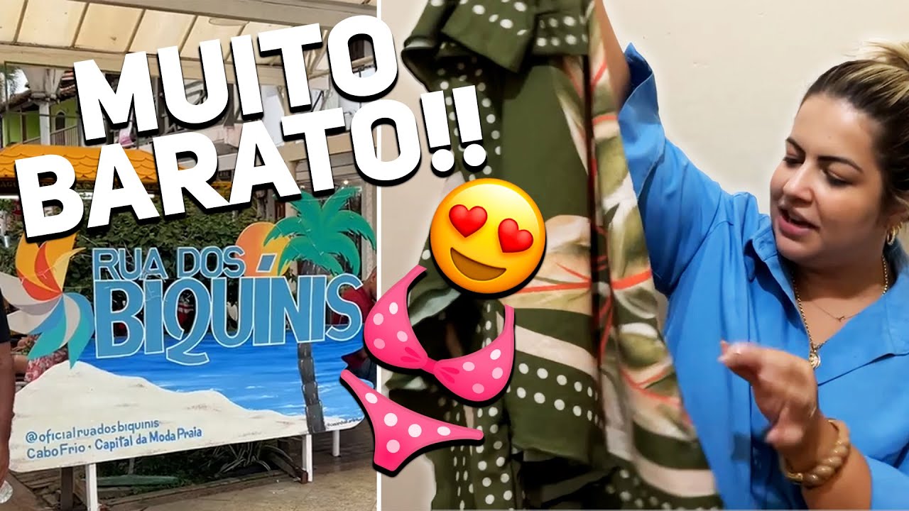 RUA DOS BIQUINIS EM CABO FRIO VALE A PENA? + COMPRAS DE MODA PRAIA