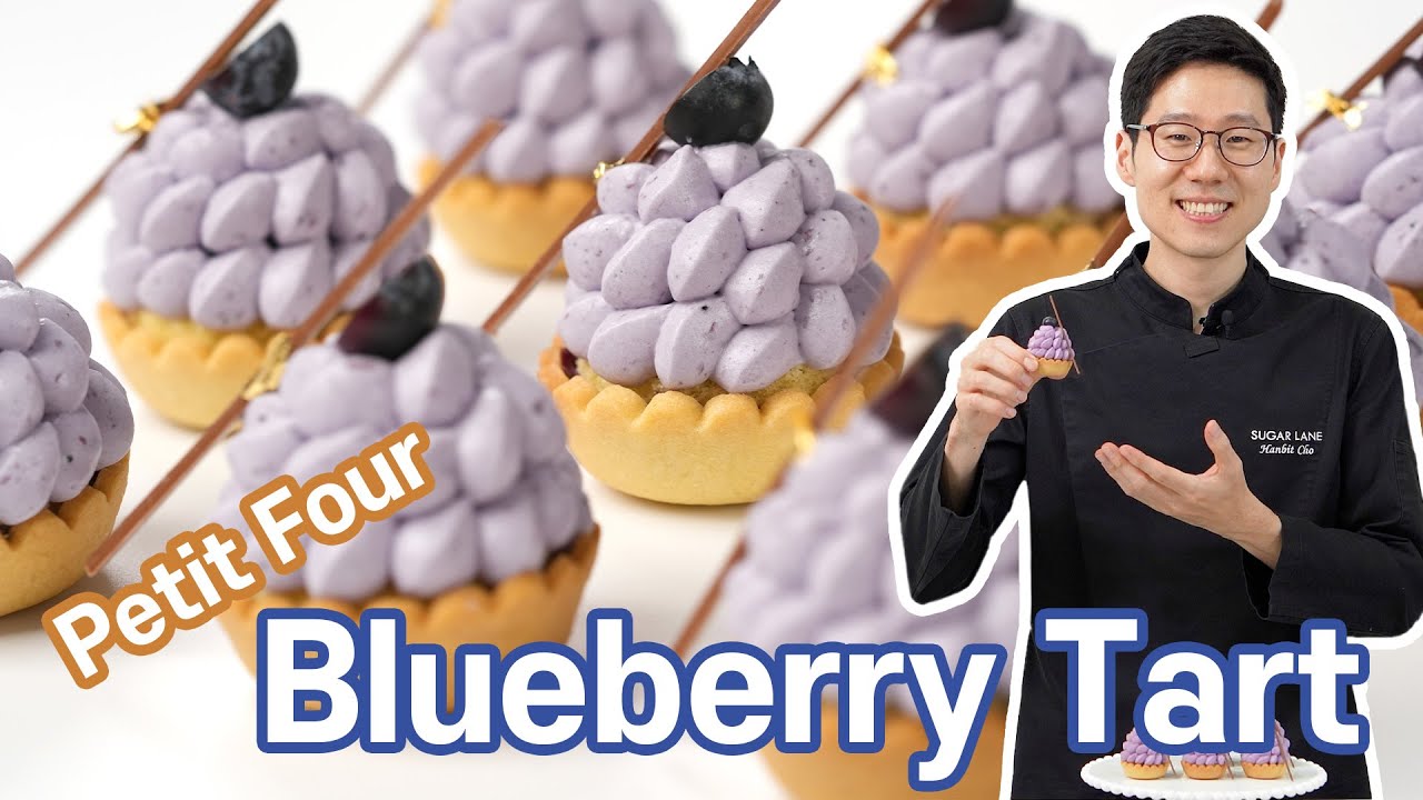 Blueberry Mini Tart Petit Four | Really cute!