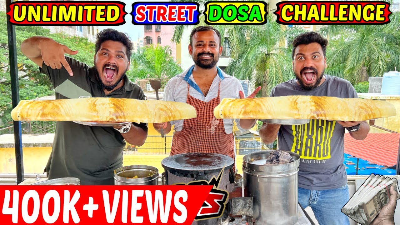UNLIMITED STREET DOSA EATING CHALLENGE | EAT & WIN 3000/- CASH PRIZE (Ep-468)