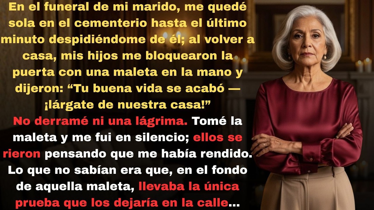 Mis hijos me echaron de casa tras el funeral de mi marido — pero la única prueba estaba en mis manos