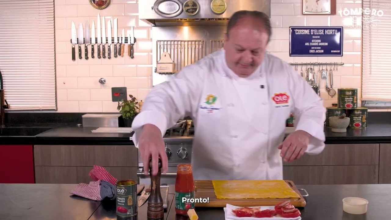 Ravioli Artesanal com Tomate e Bacon - Tômpero do Chef