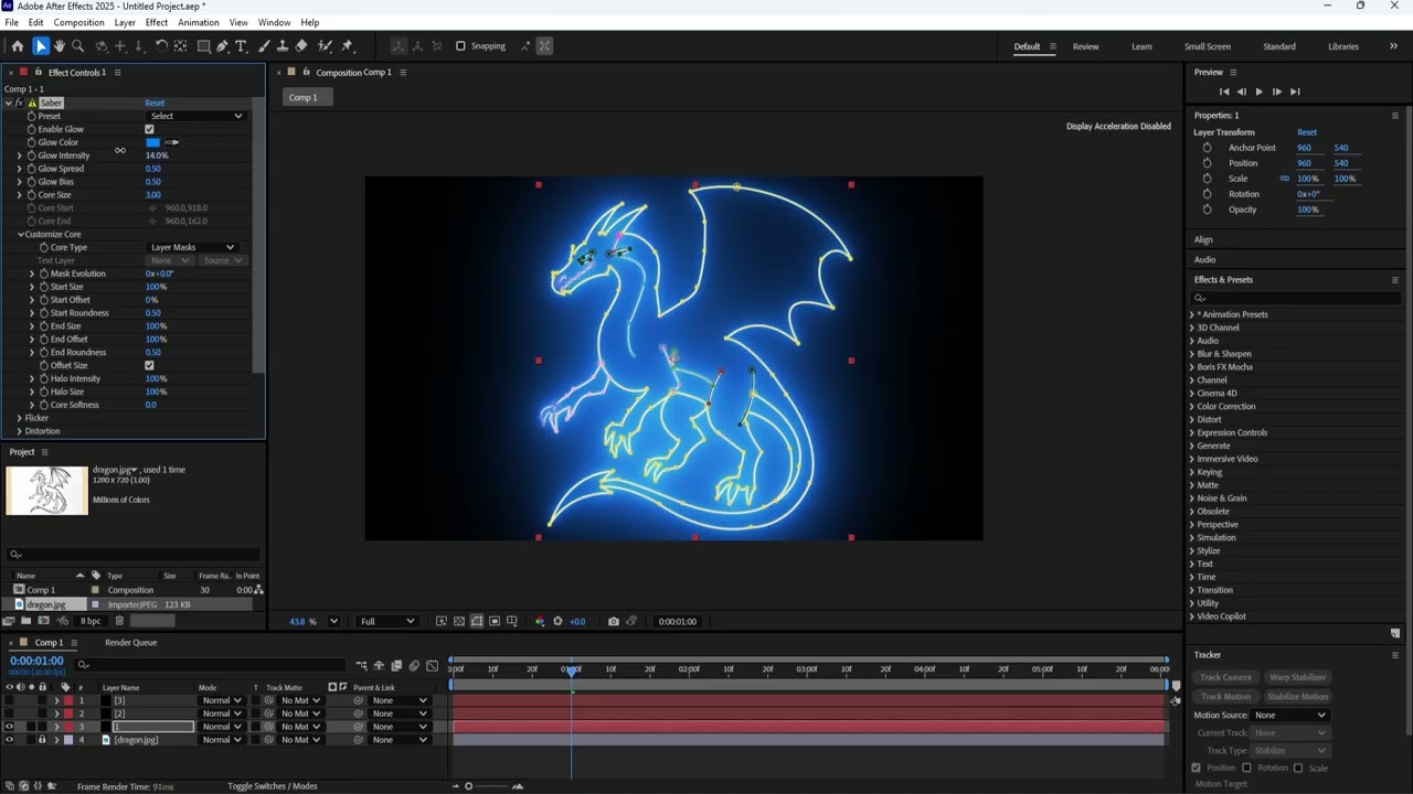 Create Amazing Neon Dragon Effect in After Effects | Full Guide 2026