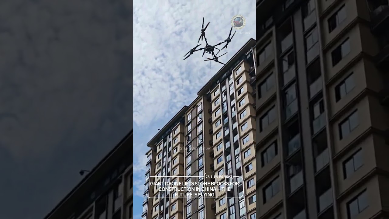 Massive Drone Lifts Stone Blocks in China &ndash; The Future of Construction is Flying 🚁🏗️