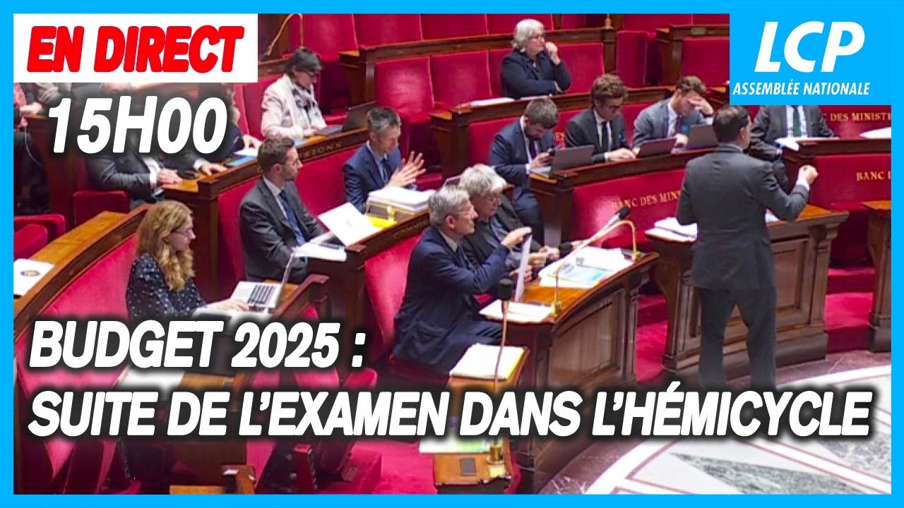 Budget 2025 : suite de l'examen en séance publique à l'Assemblée - 08/11/2024