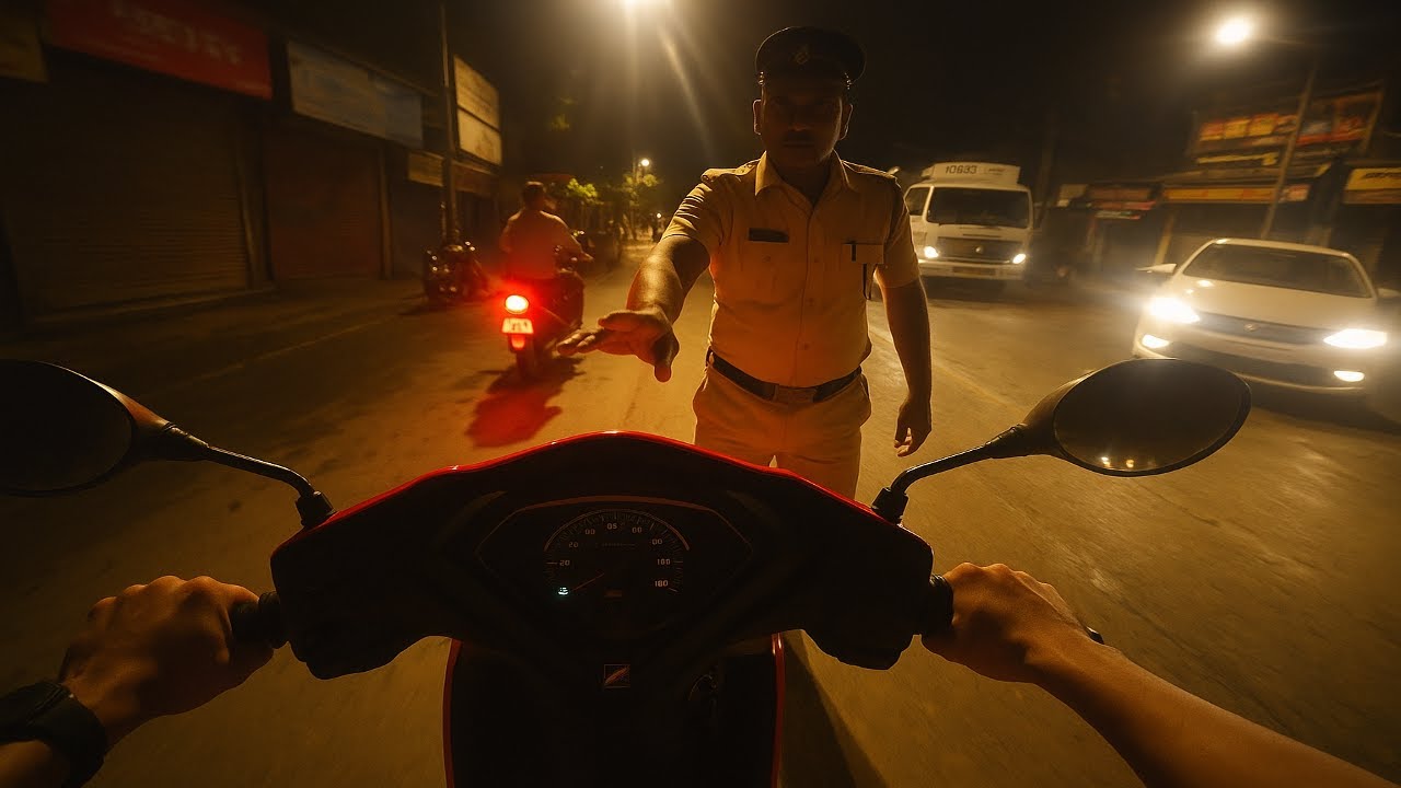 Police Stopped Me Mid Ride | DJI POV Mumbai | RAW RUN EP 3