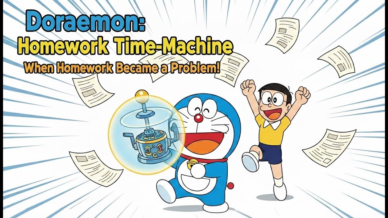 Doraemon & Nobita: The Homework Time Machine | Funny Comic Story| Doraemon New Episode