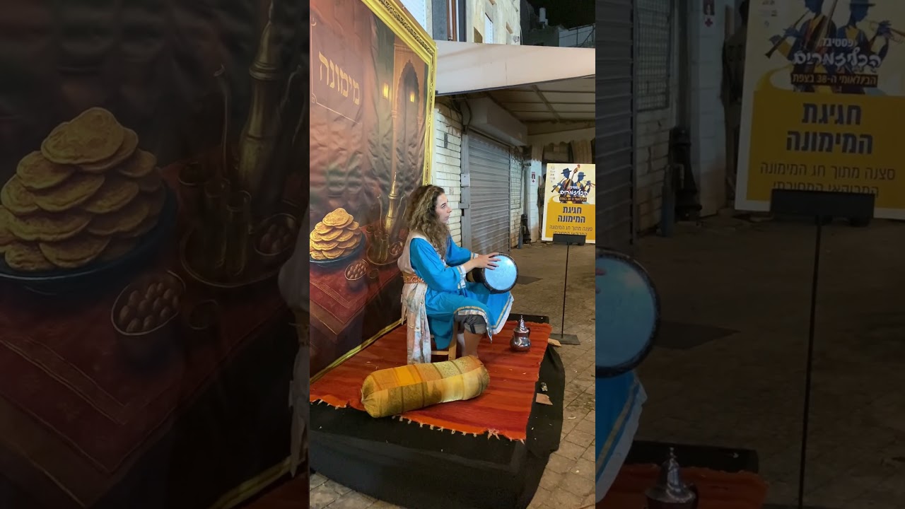A sociable drummer plays the darbuka in Safed #israel #israelwalking