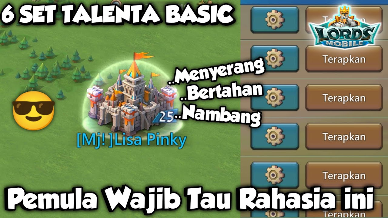WOW 6 SETINGAN TALENTA BASIC LENGKAP DARI MENYERANG BERTAHAN DAN BERTANI || PEMULA WAJIB NONTON INI
