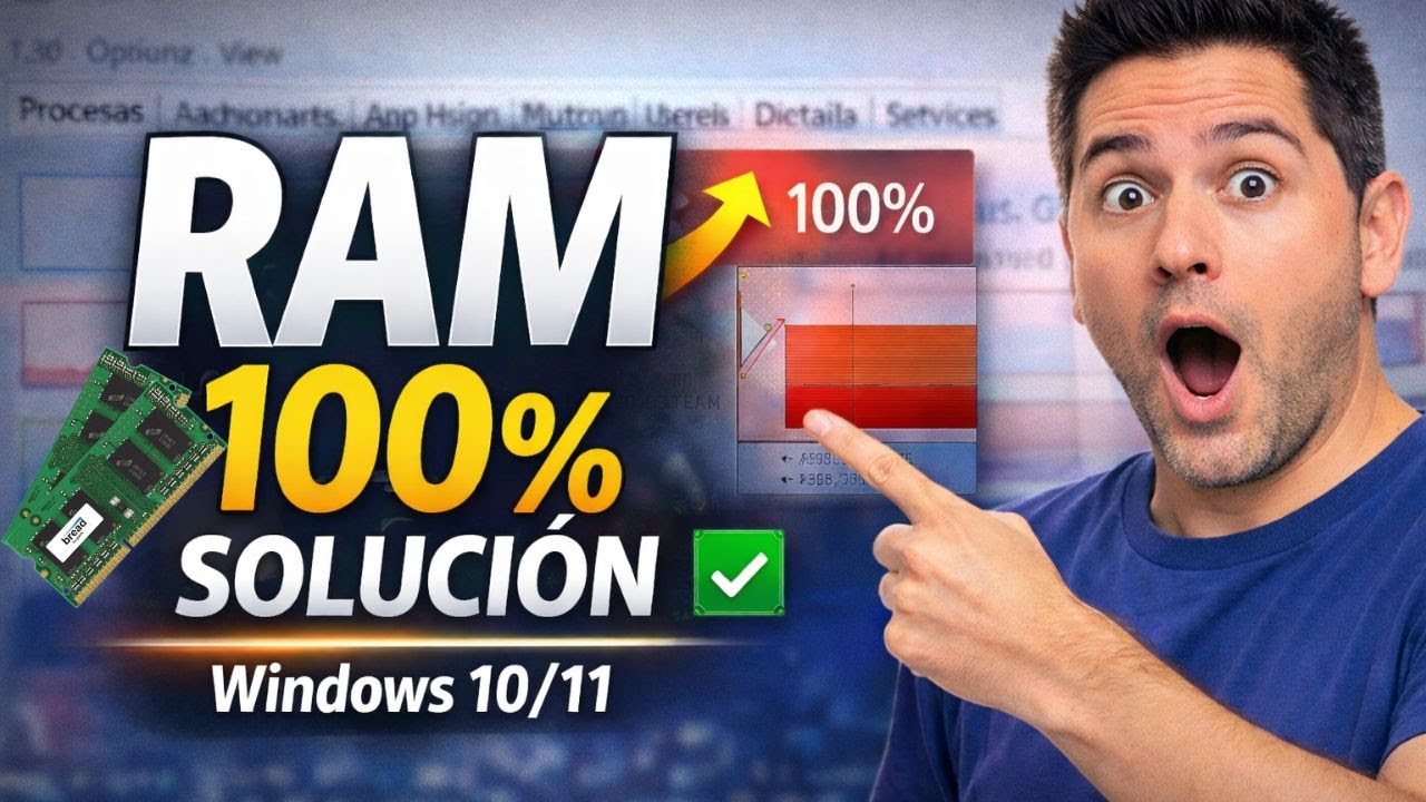 💥 MEMORIA RAM al 100% 😱 en Windows 10/11 | &iexcl;SOLUCI&Oacute;N DEFINITIVA y F&Aacute;CIL! 2025⚙️