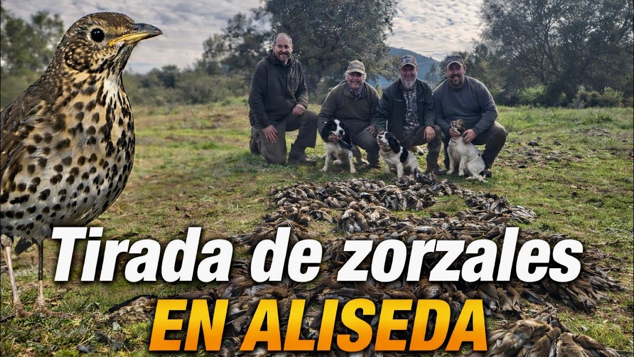 Tirada de zorzales en Aliseda con Carlos Zahínos 