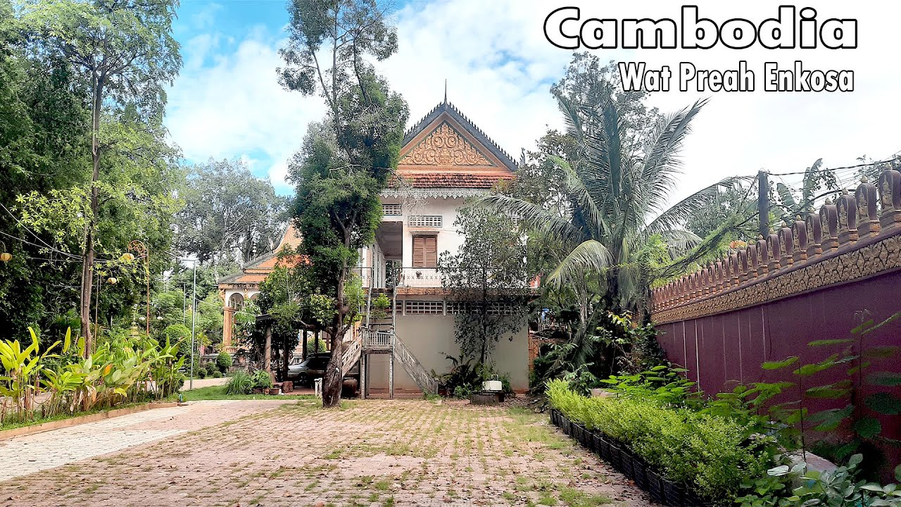 Walking Tour In Cambodia At WAT PREAH ENKOSA, Siem Reap - Travel Video | Sumsooth