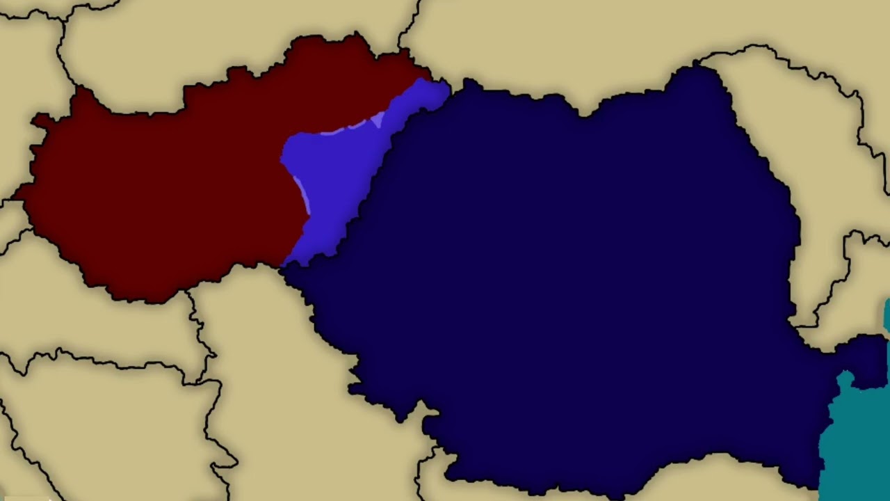 Hungary vs Romania (Map video)