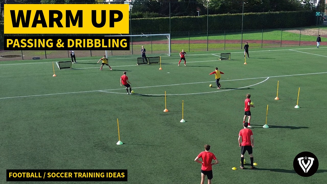 Fun Soccer Warm-Up & Competitive Dribbling and Passing Game | Football Drills - Soccer Training