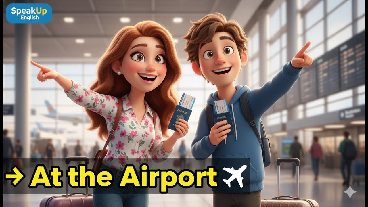 ✈️ At the Airport | Real-life English Conversation for Beginners