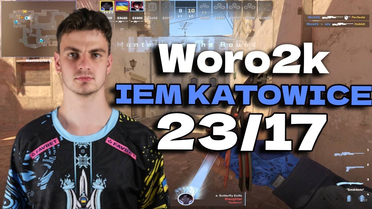 CS2 POV Monte Woro2k (23/17) vs Cloud9 (Mirage) IEM Katowice 2024