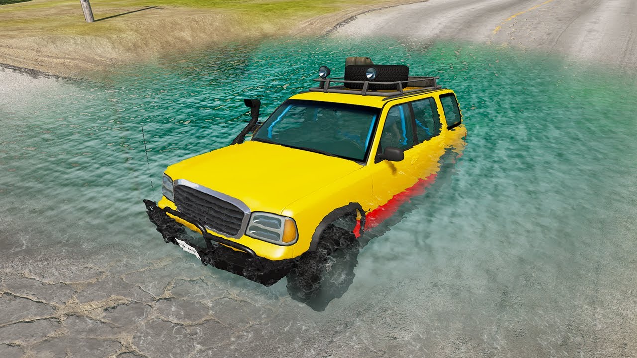Cars Vs Deep Water Holes - Beamng Drive