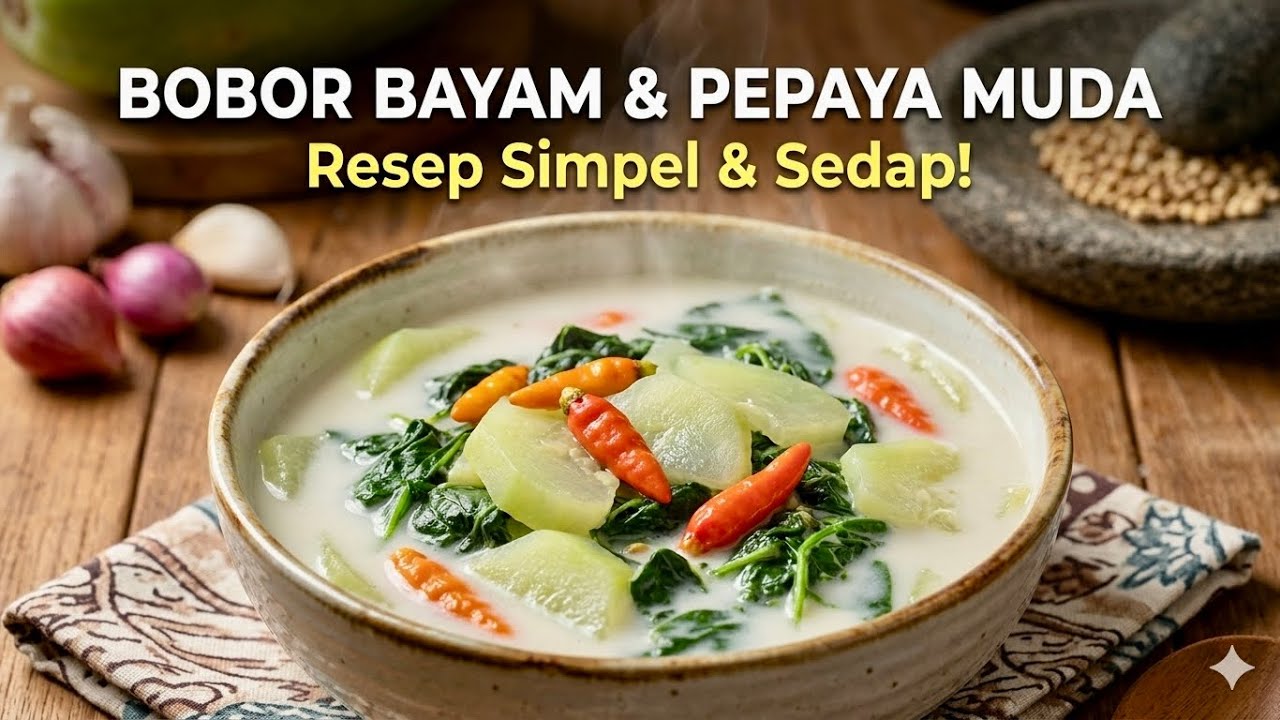 Sayur bobor bayam pepaya muda ini seger banget wajib dicoba #boborbayam #sayurbobor #sayurpepaya