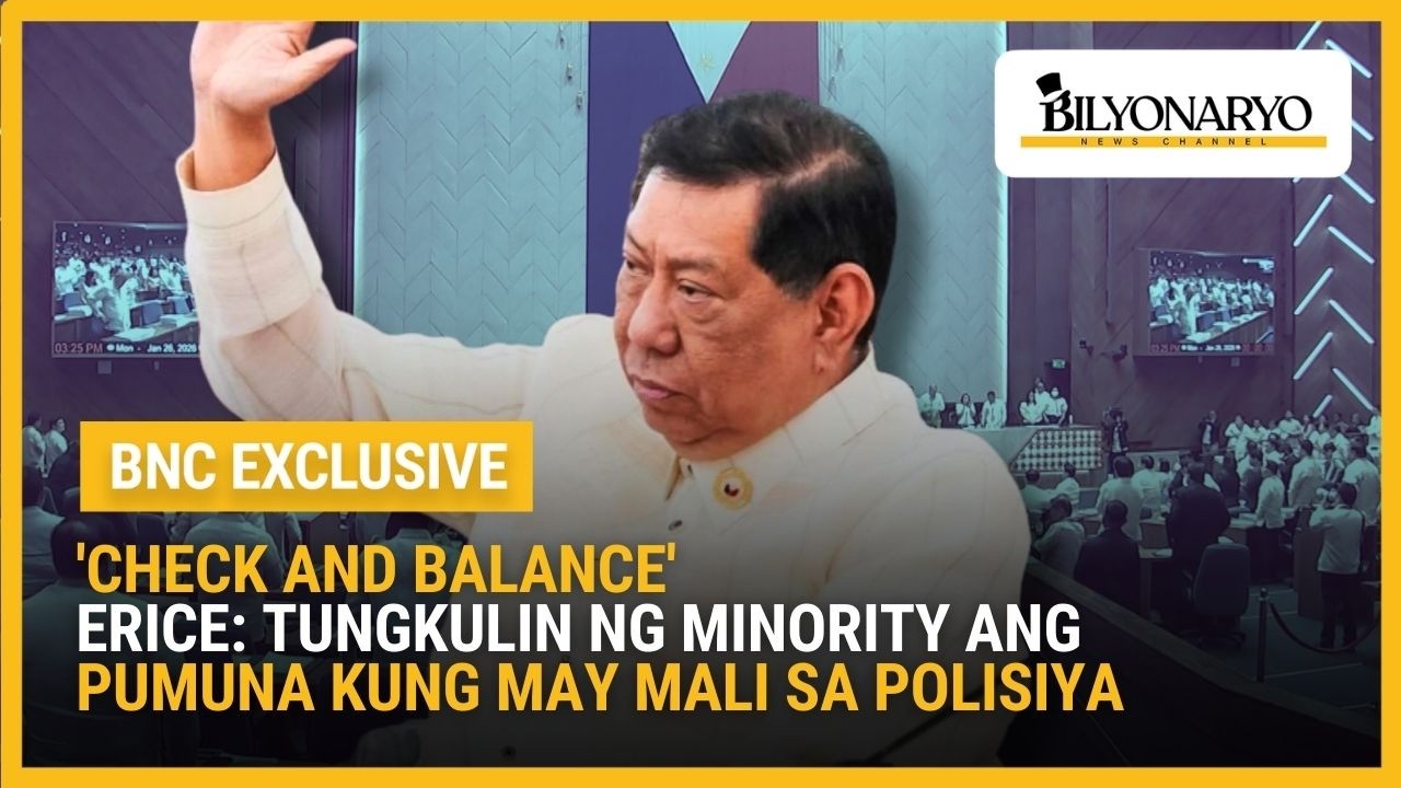Rep. Edgar Erice, nanindigang trabaho ng minority ang magsilbing check and balance sa gobyerno